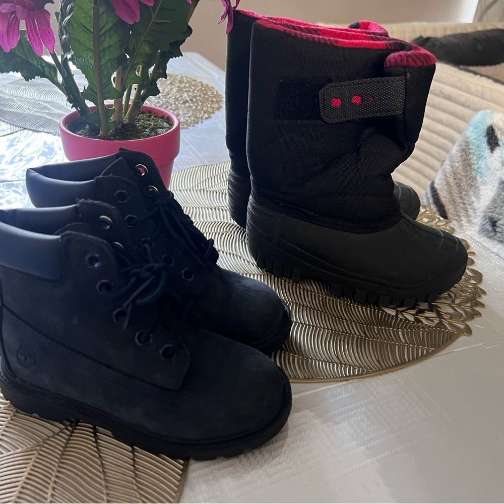 Timberland Black Boots Waterproof Insulated Lace-Up Style